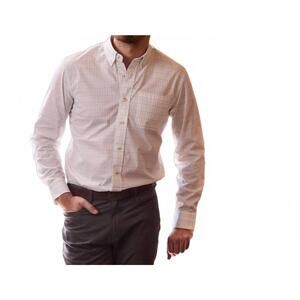 NEW TOM BECKBE powell performance sport shirt in blue/tan plaid